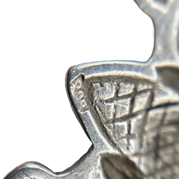 Vintage 800 Alpaca Silver Russian Imperial Eagle Double Headed Eagle Brooch Pin - Picture 6 of 6